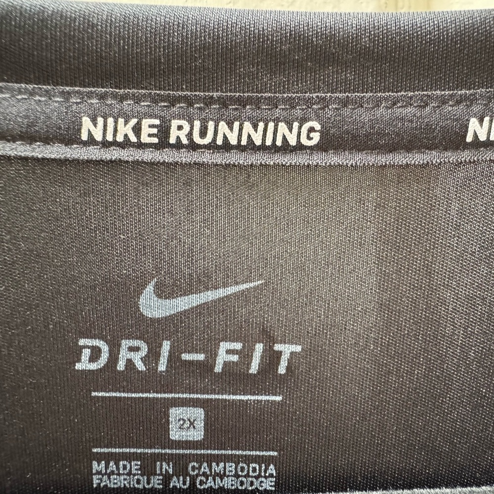 Nike Miler 2X Short-Sleeve Running Top, Black - Picture 2 of 6